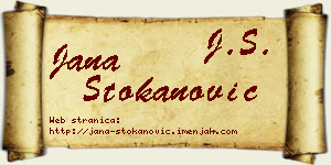 Jana Stokanović vizit kartica